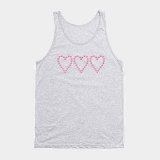 Three Pink Gerbera Hearts Tank Top